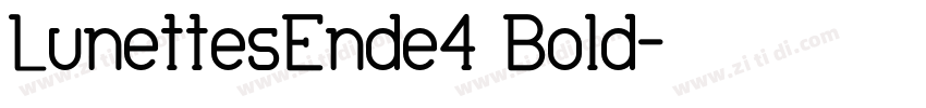 LunettesEnde3 Bold字体转换